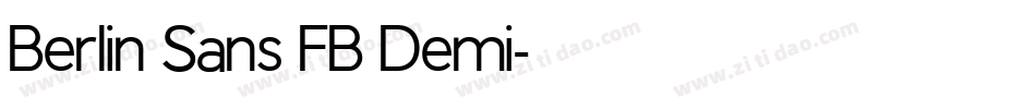 Berlin Sans FB Demi字体转换